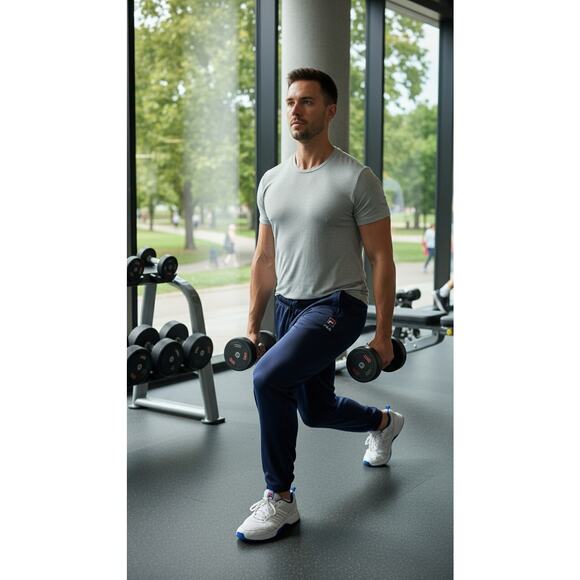 FILA Track Pants Jogger Style Logo Drawstring Navy Blue Men's M 38 inches Long - Picture 1 of 16